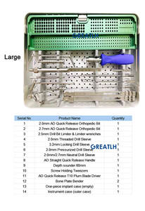 Alat Bedah Ortopedi Hewan, Kit Set Instrumen Sekrup Pelat Pengunci Rekonstruksi ALPS Ortopedi Hewan - Product Image 3