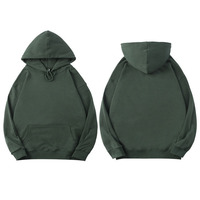 Sweat-shirt unisexe tendance à capuche surdimensionné personnalisé de 330 g, couleur unie en coton/polyester, ample, à manches longues