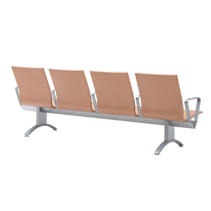 Chaise d'aéroport avec structure métallique, siège d'attente public avec accoudoirs pour gare, hôpital, banque, hall - Product Image 3