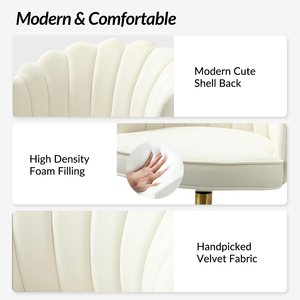 <span class=keywords><strong>Silla</strong></span> de <span class=keywords><strong>tocador</strong></span> JIAMEIJIA <span class=keywords><strong>con</strong></span> respaldo de concha y base dorada - Venta al por mayor OEM ODM <span class=keywords><strong>para</strong></span> tocadores - Product Image 6