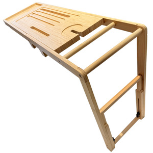 Étagère de rangement rectangulaire autoportante en bambou pour baignoire, usage salle de bain, durable, taille personnalisée, profondeur 8-11,9 pouces - Product Image 2