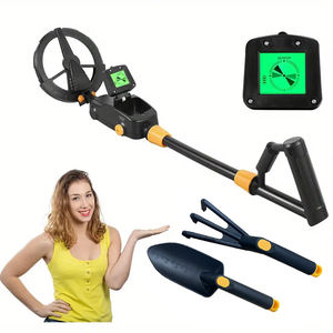 Detector de Metales para Niños y Jóvenes, Resistente al Agua, con Bobina de Búsqueda de Oro de 7.4 Pulgadas (24"-35") Ajustable, Ligero, Negro/Amarillo - Product Image 1