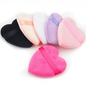 Heart Shape Foundation Sponge <b>Super</b> Soft Cotton Face Makeup Puff Private Label Custom Logo - Product Image 1