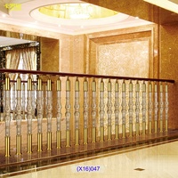 Garde-corps d'escalier en cristal aluminium et acrylique colonne photo pour escalier