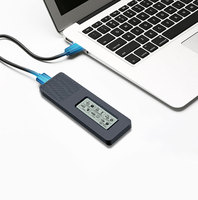 Casing SSD NVMe M2 Aluminium Desain Pribadi SHUOLE dengan Konektor Tipe-C 10Gbps Gen 2 Kotak Eksternal M.2 Layar LCD