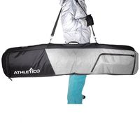 Échantillon gratuit Grand sac à ski rembourré et sac à roulettes pour snowboard Sac à ski et à snowboard à roulettes Convient à deux ensembles ou à deux planches