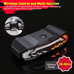 Superventas 5 en 1 multifunción IP65 impermeable Usb recargable accesorios de bicicleta luz trasera de bicicleta - Product Image 2