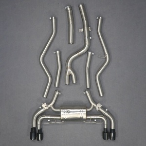 89-76MM 304 Stainless Steel/Titanium Mid Catback Exhaust Pipes for BMW 2020-2023 M340i G20 B58 3.0T Factory Wholesale Price - Product Image 5
