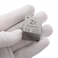 Cube de densité en métal de 25,4 mm/1 pouce, pureté 99,95 %, pour collection d'éléments