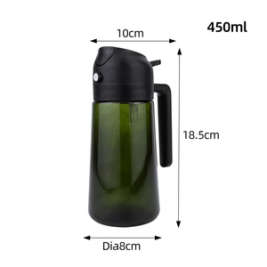 Spray de Óleo 2 em 1, Garrafa de 15oz, Dispensador de Vidro Multiuso com Bico para Cozinha, Saladas, Assados, Churrasco, Azeite Comestível - Product Image 5