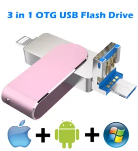 Jaster — clé USB rotative en métal de haute qualité, 4 go 8go 16 go 32 go 64 go 128go, téléphone portable à double usage, cadeau personnalisé
