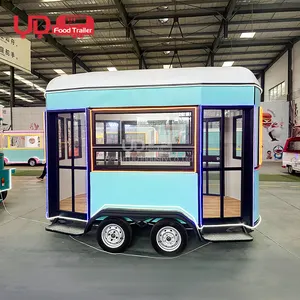 定制甜甜圈车咖啡车移动餐车4轮热狗冰淇淋餐车