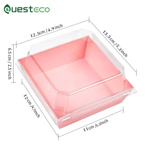13.5x12.5x6.5cm bán buôn tùy chỉnh các tông màu hồng giấy in mini nhỏ hộp bánh rán bao bì hộp thực phẩm dùng một lần với bìa - Product Image 6