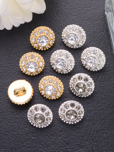 Tùy chỉnh-thực hiện 1-lỗ kim loại nút Kẽm hợp kim Rhinestone embellishments cho quần áo túi trang trí bao gồm mạ kỹ thuật logo - Product Image 5