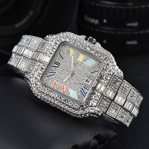 Relojes de Cuarzo para Hombre con Diamantes, Diseño Cuadrado Clásico, Venta al Por Mayor con Descuento, Calidad Premium, con Caja Original - Product Image 2