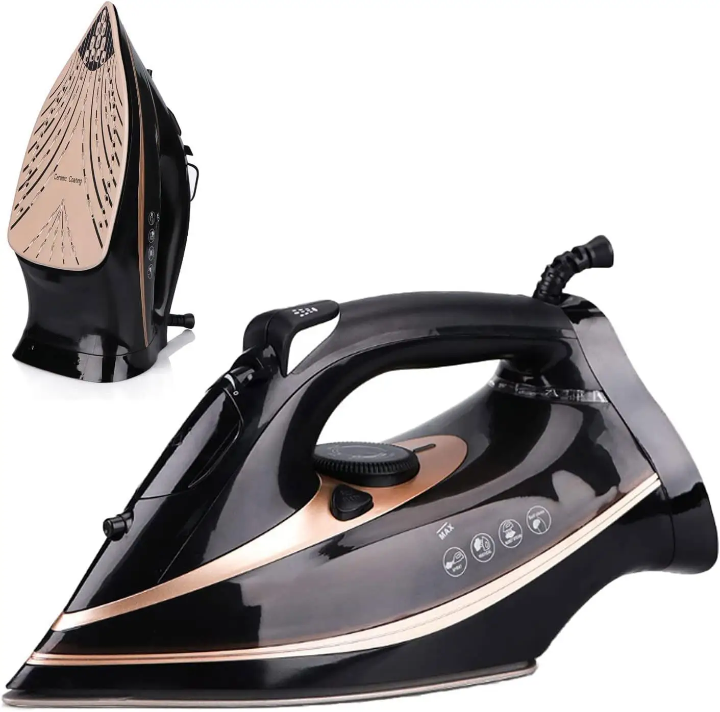 2200W 2400W 2600W 3000W Steam Iron with ceramic soleplate Portable Steam Ironing Machine Garment care electric Clothes Iron