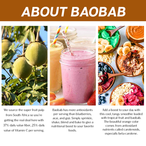 Poudre de Baobab Biologique OEM avec Électrolytes, <span class=keywords><strong>Fer</strong></span> et <span class=keywords><strong>Vitamine</strong></span> C pour Adultes - Product Image 4