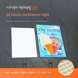 Ngoài trời khung nhôm LED sáng biển quảng cáo Bảng hiển thị hộp Đèn sàn Áp phích giá cho cửa Công Khai & tuyển dụng hiển thị - Product Image 4