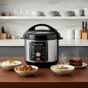 Cuisinière électrique multifonctionnelle en acier inoxydable argenté de 6 L, petit appareil électroménager pour la cuisine, cuisson du <span class=keywords><strong>riz</strong></span> et <span class=keywords><strong>autocuiseur</strong></span> - Product Image 2