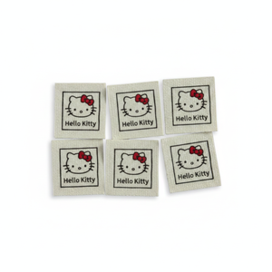 Garment Accessories Private Wholesale Custom Brand <b>Name</b> Logo Damask Woven Tags for Clothing - Product Image 1
