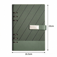 Carnet de notes professionnel en cuir A5 haut de gamme, design à feuilles mobiles, 120 feuilles, logo personnalisé, idéal pour les notes de réunion et les études