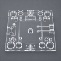 Composants usinés en PMMA transparent, panneau de fixation en acrylique, fabrication sur mesure