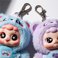 Peluche Lapin Miniature Faite Main, Visage en Vinyle, Adorable Poupée Lapin Kawaii pour Enfants, Accessoire de Sac d'École, Cadeau - Vente Flash