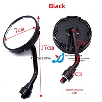 Rétroviseur universel robuste en plastique et fer de 10 mm Yu Shan SH-2537 modifié pour motos, tricycles et véhicules électriques