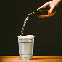 Gobelet en métal réutilisable pour café, bière, jus, soda, boissons froides, cola, bière, avec logo personnalisé, vente en gros