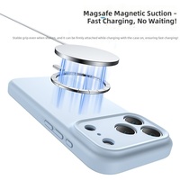 Étui magnétique écologique pour iPhone 18 Pro Max, minimaliste, confortable, personnalisable, en silicone liquide, antichoc