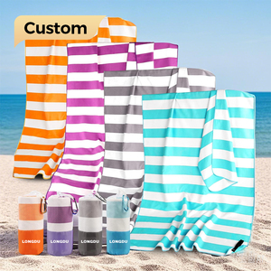 Toallas de Microfibra Personalizadas, Antiarena, de Secado Rápido, con Logotipo Personalizado, Toallas de Playa a Rayas, Altamente Absorbentes, Toallas Deportivas de Playa Impresas - Product Image 1
