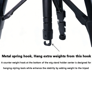 Rotation professionnelle à 360° de 55 pouces °   Support trépied pour perruques et têtes de <span class=keywords><strong>mannequin</strong></span> pour la pratique de la coiffure - Product Image 6