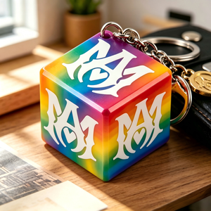 Pendentif personnalisé en alliage de cuivre arc-en-ciel haut de gamme, breloque métallique gravée, à porter sur la poitrine ou à suspendre à la voiture, cadeau personnalisé - Product Image 3