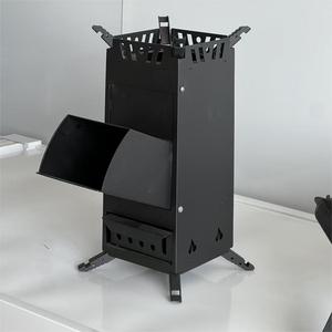 เตาบาร์บีคิวพับได้แบบพกพา, เตาให้ความร้อนด้วยฟืนพร้อมหน้าต่างสังเกตการณ์, เตาให้ความร้อนแบบรวมสำหรับการตั้งแคมป์, ร็อคเก็ต - Product Image 4