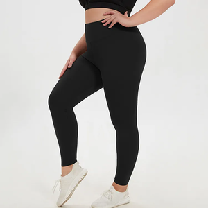 High Waist Full Length <b>Leggings</b> Solid Color Stretch Breathable Knitted Sporty Women's <b>Leggings</b> All Seasons - Product Image 6