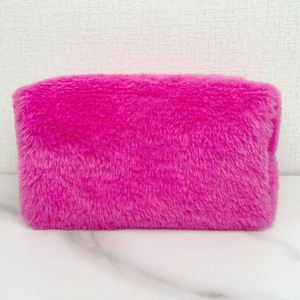 BSCI Factory Customized Korean Version <b>Sweet</b> Candy Color Plush Makeup Bag Cosmetics Storage Bag Portable <b>Travel</b> Toiletry Bag - Product Image 6