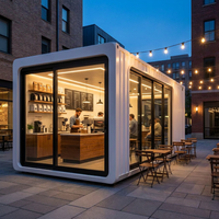 Cabine Apple préfabriquée entièrement meublée, hôtel mobile de luxe, cabine écologique préfabriquée, espace de bureau mobile modulaire