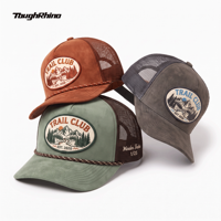 Casquette de camionneur à 5 panneaux, impression personnalisée professionnelle, Logo brodé, maille, mousse de qualité supérieure