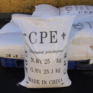 Modificador de impacto de PVC Polietileno clorado CPE 135A Polvo CAS 63231-66-3 99.8% Pureza Marca KERGE con el mejor precio - Product Image 1