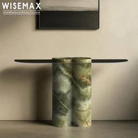 WISEMAX FURNITURE Meubles modernes pour la maison et l'hôtel, table de console pour le salon, table de console ovale en marbre de luxe italien