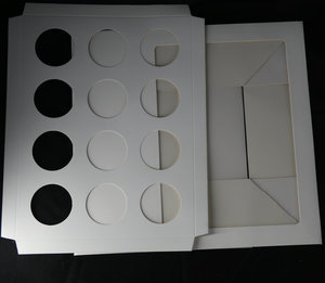 Thấp moq giấy trắng cupcake Gói 24 lỗ cupcake hộp cửa sổ trong suốt Muffin hộp cupcake hộp bánh ngọt với cửa sổ rõ ràng - Product Image 2