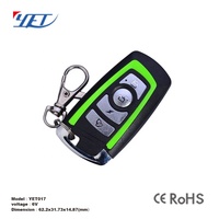 Télécommande sans fil YET017 RF 433/315 MHz, émetteur étanche, portée de 50 m, 4 boutons pour la domotique, les portes de garage, en plastique
