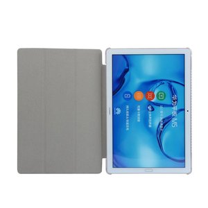 เคสแท็บเล็ตหนัง PU ฝาพับผ้าไหมแบบบางพิเศษสำหรับ Huawei <span class=keywords><strong>MediaPad</strong></span> <span class=keywords><strong>M5</strong></span> <span class=keywords><strong>Lite</strong></span> <span class=keywords><strong>10.1</strong></span> /huawei C5 <span class=keywords><strong>10.1</strong></span>เคสแท็บเล็ต - Product Image 2