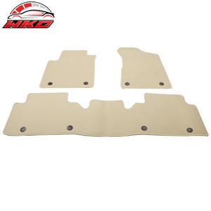 Tapis de sol pour Nissan Armada QX80 17-23 antidérapants avant arrière en velours 3 pièces - Beige - Product Image 3