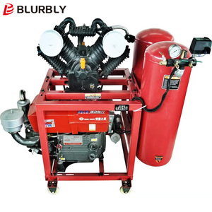 <span class=keywords><strong>Compresseur</strong></span> d'air diesel portable 1,5 kW 1,58 MPA, réservoir de 100 L, pompe à piston 42 CFM, moteur neuf, huile usagée pour usage routier et industriel - Product Image 5