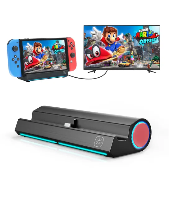 Portable Docking Station For Nintendo Switch/OLED with 4K HDMI Adapter/USB 2.0/Type-C Port Video conversion Gigabit network port