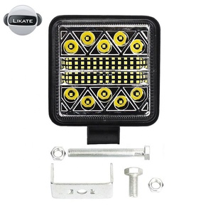 2020 nuevo coche techo solar LED 4 pulgadas 102W cuadrado <span class=keywords><strong>4X4</strong></span> 102W luz estroboscópica LED luz <span class=keywords><strong>de</strong></span> trabajo para SUV ATV Offroad - Product Image 5