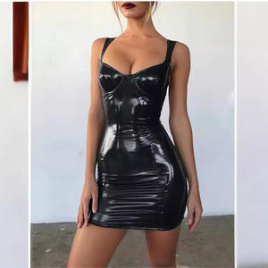 Vestido de Cuero PU Brillante sin Tirantes con Cintura Ajustada para Discoteca, Estilo Sexy 2026 - Product Image 4