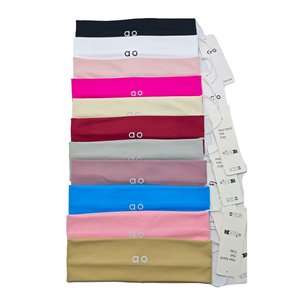 Diadema Deportiva Unisex de Nailon de Color Sólido con Logotipo Personalizado, Diadema Elástica de Doble Cara, <span class=keywords><strong>Accesorios</strong></span> de Yoga para <span class=keywords><strong>Mujer</strong></span> - Product Image 2