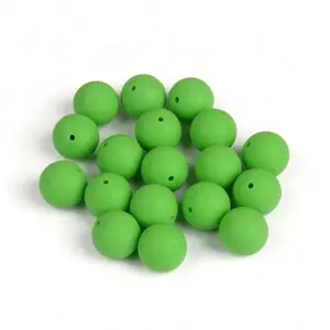 9mm 12mm 15mm 19mm Wholesale Food Grade BPA Free Baby Chew Round Soft Safe Teething Silicone Beads For Jewelry Making